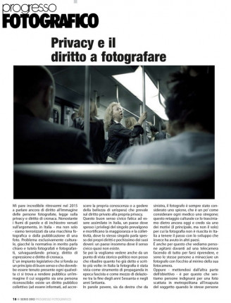 Privacy e il diritto a fotografare